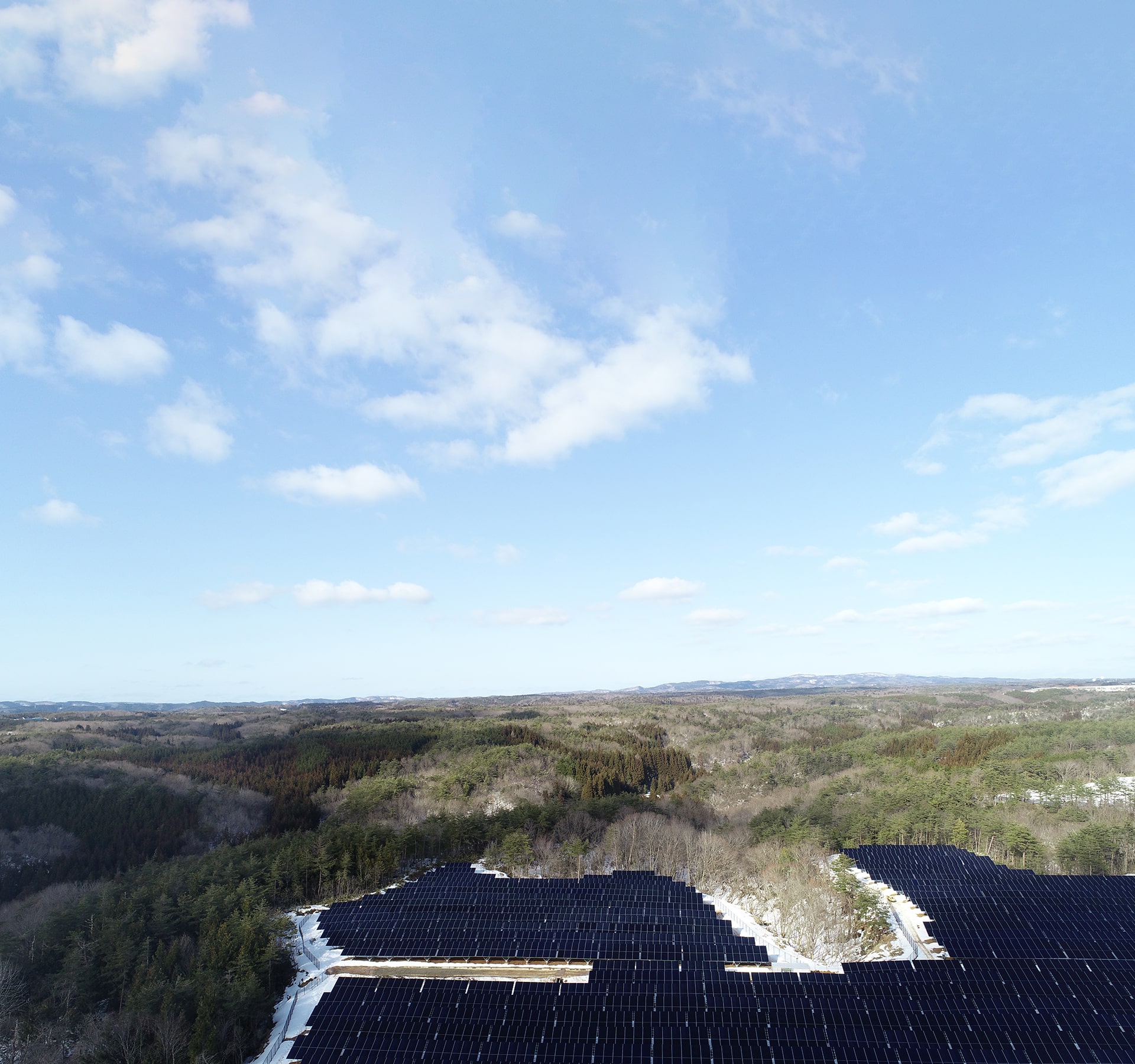 メガソーラーの空撮